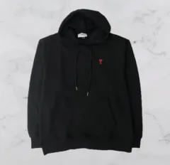 アミ スモールハート フードTシャツ (ブラック)のサムネイル