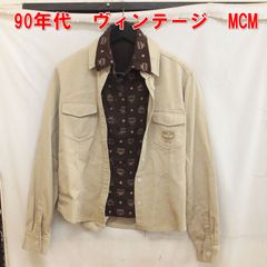 激レア】MCM ジャケット ロゴ総柄 金ボタン オレンジ ビンテージ