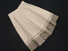 LANVIN en Bleu ランバン オン ブルー 裾チュール タック フレア スカート size38/ライトベージュ ■■ レディースのサムネイル