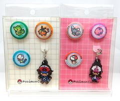 中古】うり＆ヒロ 等身 ペアデザイン缶バッジ 一番くじ カラフルピーチ