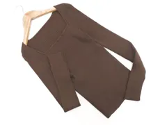 Diagram ダイアグラム グレースコンチネンタル スクエアネック リブ 長袖 ニット セーター size36/茶 ■◇ レディース