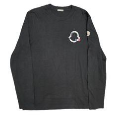 美品☆モンクレール ワッペン ブラック XXL 長袖Tシャツ 正規品 5S632
