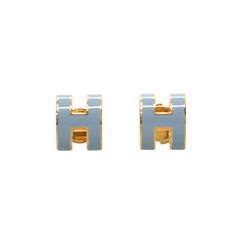 極美品】鑑定済みHERMES Hロゴ ピアス ポップアッシュH ゴールド 