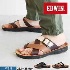 【新品】 EDWIN サンダル メンズ コンフォート スライドサンダル シンプル ゆったり 疲れにくい 歩きやすい リラックス トングサンダル スリッパ つっかけ コンフォート ワンマイル レジャー アウトドア キャンプ スポーツ サンダル エドウィンのサムネイル