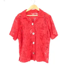 美品 MAISON SPECIAL メゾンスペシャル 21241315317 シャツ F コットン ポリエステル 半袖 メッシュ レディース AN3362A27 のサムネイル