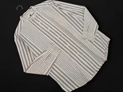 新品 a.v.v アーヴェヴェ ストライプ バンドカラー シャツ sizeM/オフホワイト ■◇ メンズのサムネイル