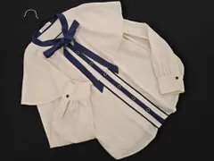 REDYAZEL レディアゼル ケープカラー ブラウス シャツ sizeM/オフホワイトｘ紺 ■◇ レディースのサムネイル