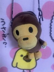 BABY MILO ピンク／バナナキーホルダー ベビーリサプラッシュポーチ