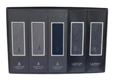 LANVIN COLLECTION ランバン コレクション 靴下 5足セット 未使用品 25-26cm グレー ネイビー コットン ナイロン メンズ ソックス  服飾小物 紳士用 紳士靴下 ビジネスソックス ワンポイント刺繍  紺 のサムネイル