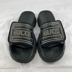 GUCCI グッチ ラバースライドサンダル マイクロGG柄 シマ サイズ7