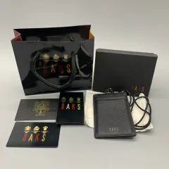 267001890 DAKS カードウォレット ネックストラップ ブラックのサムネイル