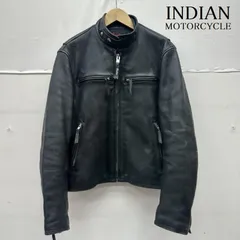インディアン モーターサイクル シングル ライダース レザー ジャケット 牛革 メンズ 40 ISItems【USED】【古着】【中古】50159824のサムネイル