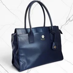 PAUL&JOE ACCESSOIRES ポールアンドジョーアクセソワ トートバッグ ワンショルダーバッグ 肩掛け レザー ネイビー 紺色 A4収納可能のサムネイル