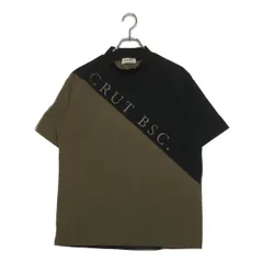 中古 メンズ クアルトユナイテッド CUARTO UNITED 半袖シャツ L 黒×カーキ モックネックのサムネイル
