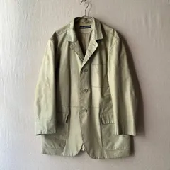 01aw ISSEY MIYAKE MEN レザー ジャケット / 4 クリーム 革 テーラード アーカイブ 90s O6-04023-51575のサムネイル