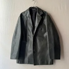 99aw ISSEY MIYAKE MEN レザー ジャケット / L グリーン 革 テーラード アーカイブ 90s O6-04016-93951のサムネイル