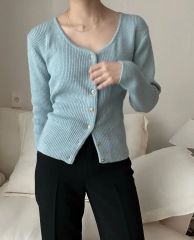 L'AUBE BLANC 半袖ニット カーディガン セット グレー ローブブラン