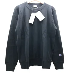 【タグ付き/未使用】Champion REVERSE WEAVE メンズクルーネックスウェット トレーナー Lサイズ ブラック チャンピオン SGSF26-2018のサムネイル