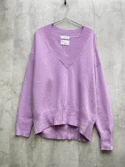 OPAQUE オペーク ウール FILIIVIVI EYRE 天竺ワイドVネックニット ニット セーター size38/M/ラベンダー  ◇■レディースのサムネイル