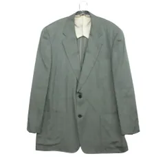 Burberrys バーバリーズ シルク100％ テーラードジャケット 2B ブレザー ノッチドラペル グリーン L メンズ 【中古】