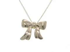TIFFANY&Co. ティファニー ジュエリー ボウ ペンダント 貴金属･宝石 ネックレス シルバー 925 レディース 2.7g【中古】【473】のサムネイル