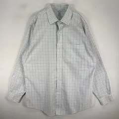 古着 ブルックスブラザーズ Brooks Brothers 長袖シャツ 胸ポケ カラーステイ L  ブルー系 チェック メンズのサムネイル