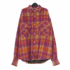 パームエンジェルス PALM ANGELS 23AW BRUSHED WOOL CHECK OVERSHIR チェック シャツジャケット ブルゾン 長袖 50 バーガンディ PMES012F23FAB0012861のサムネイル