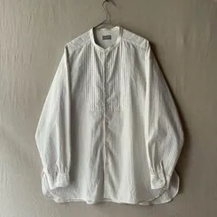 MACKINTOSH PHILOSOPHY バンドカラー シャツ / 6 コットン ホワイト ストライプ T6-03109-0253のサムネイル