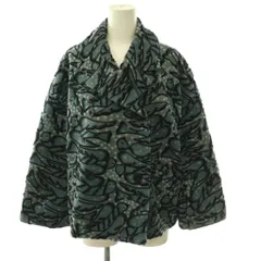 ミナペルホネン mina perhonen 25AW wind bird ジャケット ショートコート ダブル 38 ブルーグレー マルチカラー /ES ■OSのサムネイル