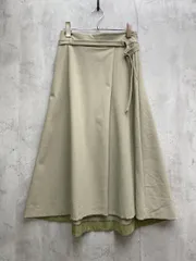 nano universe ナノユニバース Silk moisture ラップスカート size38/カーキ ◇■レディース