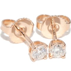 ティファニー ソリティアピアス 750 ローズゴールド 0.22ct - メルカリ