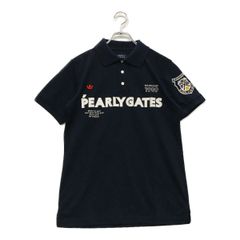 美品】パーリーゲイツ ポロシャツ サイズ7 ネイビー カモフラ 半袖