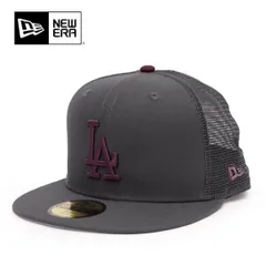 ニューエラ【ＮＥＷ ＥＲＡ】キャップ 帽子 59FIFTY トラッカー ロサンゼルス ・ドジャース Hydrangea メッシュ ダークグラファイト ユニセックス LA MLB ロゴ