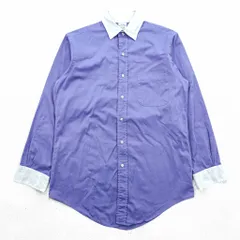 Brooks Brothers 90年代 USA製 クレリックシャツ L ブルー ヘリンボーン 胸ポケット MAKERS