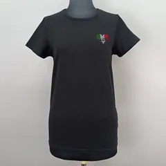 USUALIS ウザリス ラインストーン 半袖 Tシャツ ロゴ ハート イタリア製 Sサイズ 【0873】のサムネイル