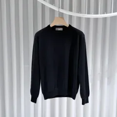 (S級/50) / BRUNELLO CUCINELLI ブルネロクチネリ カシミア クルーネック セーター ブラックのサムネイル