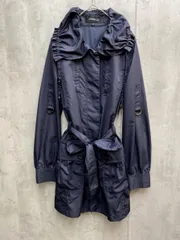 FRAGILE フラジール フリル襟 トレンチ レイン コート size36/紺 ◇■レディースのサムネイル