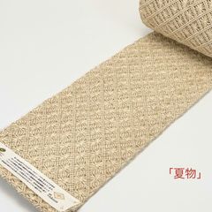 アバカ　半幅帯　M+abaca 網代に花繋ぎ　夏単衣　6542 アバカ 半幅帯 M+abaca 網代に花繋ぎ 夏単衣 6542 - メルカリ
