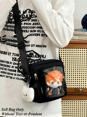 Women's Bag, Shoulder Bag, Mini Italian Bag, Casual Crossbody Bag, Transparent Pocket, Small Shoulder Bag, Wallet/Cell Phone Holder, Italian Bag, Y2K Style Bag, Streetwear