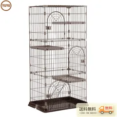 数量限定｜おしゃれ 猫 ケージ キャットケージ 3段 猫ゲージ おしゃれ キャットハウス ネコ ハウス 多段 留守番 保護 脱走防止 多頭飼いペットケージ【ブラワン】 【M サイズ】のサムネイル