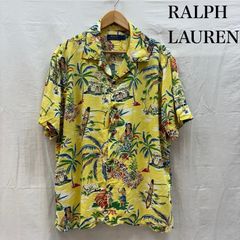 POLO RALPH LAUREN イエロー ビスコース アロハシャツ XL | Mercari