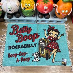 ベティ・ブープ ロカビリー ジュークボックス コットン ラグ マット