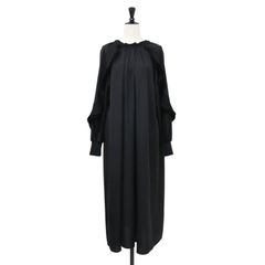 美品 マリリンムーン ワンピース 黒 マキシ丈 ティアード 2Way 25SS