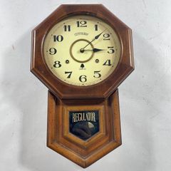 昭和レトロSITIZEN R&C 振り子付き木製掛時計　ジャンク品 ジャンク】 振子時計 CITIZEN REGULATOR 昭和レトロ 八角形 - メルカリ