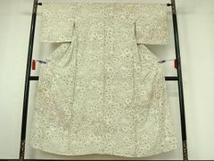 未着用 夏用 絽 小紋 身丈153 裄64 花紋 小花 レース 着物 062b - メルカリ