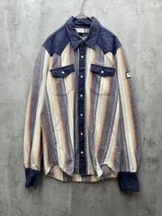VAROSH ヴァロッシュ 長袖 シャツ sizeM/紺ｘグレーｘ白 ■◇メンズのサムネイル