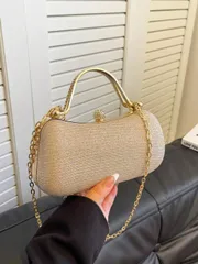 バッグ レディース ドレスバッグ 女性用ミニ光沢ボックス型クラッチバッグ ファッションハンドバッグ&ショルダーバッグ