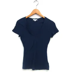ジェームスパース JAMES PERSE STANDARD Vネック カットソー Tシャツ コットン 綿 ストレッチ 無地 半袖 0 紺 ネイビー /NT1のサムネイル