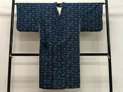 昭和 アンティーク 藍染 反物 古布 茄子 ナス柄 藍染め - メルカリ