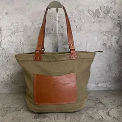 希少　美品　A4可　Dakota ダコタ　トートバッグ　50周年記念モデル　ロゴ　キャンバス　レザー　カーキ　茶　ブラウン
